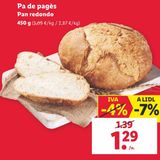 Oferta de Pan redondo por 1,29€ en Lidl