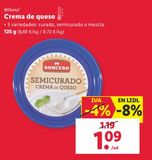 Oferta de Crema de queso Milbona por 1,09€ en Lidl
