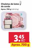 Oferta de Chuletas de lomo de cerdo por 3,45€ en Lidl