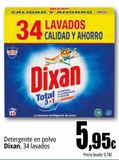 Oferta de Detergente en polvo Dixan por 5,95€ en Unide Supermercados
