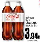 Oferta de Refresco light Coca-Cola  pack 2 x2 L por 3,94€ en Unide Market