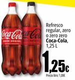 Oferta de Refresco regular, zero o zero-zero Coca-Cola por 1,25€ en Unide Market