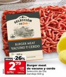 Oferta de BURGER MEAT DE VACUNO Y CERDO por 2,79€ en Maxi Dia