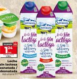 Oferta de Leche sin lactosa Asturiana por 1,3€ en Dia Market