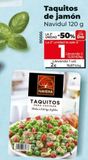 Oferta de Tacos de jamón Navidul por 2€ en Dia Market