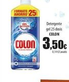 Oferta de FORMATO  AHORRO-25  LINALZA  PROFUNDA INFO GEL ACTIVO  FORMUL  COLON 3,50€  TAR  0,14 €/Lavado  Detergente gel 25 dosis COLON  en SPAR Lanzarote