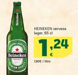 Oferta de Cerveza sin alcohol Heineken por 1,24€ en HiperDino