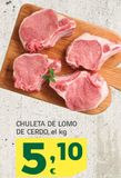 Oferta de Chuletas de cerdo por 5,1€ en HiperDino