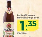 Oferta de Cerveza sin alcohol Paulaner por 1,35€ en HiperDino