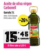 Oferta de Aceite de oliva virgen Carbonell por 15,45€ en Ahorramas
