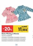 Oferta de Minnie Mouse - Bata color rosa 24 meses por 11,99€ en ToysRus