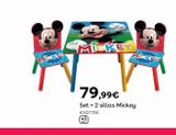 Oferta de Mickey Mouse - Set de mesa y 2 sillas por 79,99€ en ToysRus