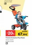 Oferta de Feber - Triciclo Evolutivo Plus Music por 67,99€ en ToysRus