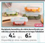 Oferta de Recipientes herméticos Tatay por 4,5€ en Alcampo