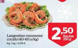 Oferta de Langostinos por 2,5€ en La Sirena
