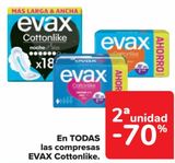 Oferta de En TODAS las compresas EVAX Cottonlike  en Carrefour