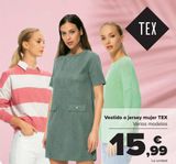 Oferta de Vestido o jersey mujer TEX  por 15,99€ en Carrefour