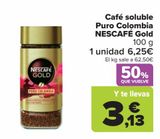 Oferta de Café soluble Puro Colombia NESCAFÉ Gold por 6,25€ en Carrefour