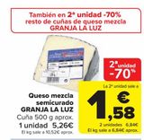 Oferta de Queso mezcla semicurado GRANJA LA LUZ por 5,26€ en Carrefour