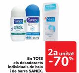 Oferta de En TODOS los desodorantes individuales roll on y stick SANEX  en Carrefour