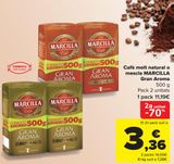 Oferta de Café molido Natural o Mezcla MARCILLA Gran Aroma  por 11,19€ en Carrefour