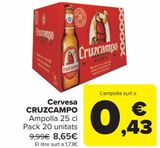 Oferta de Cerveza CRUZCAMPO  por 8,65€ en Carrefour