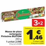Oferta de Masa de pizza rectangular Finíssima BUITONI  por 2,19€ en Carrefour