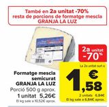 Oferta de Queso mezcla semicurado GRANJA LA LUZ por 5,26€ en Carrefour