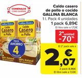 Oferta de Caldo casero de pollo o cocido GALLINA BLANCA por 6,89€ en Carrefour