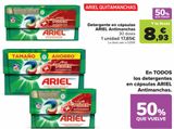 Oferta de En TODOS los detergentes en cápsulas ARIEL Antimanchas en Carrefour