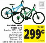 Oferta de Bicicleta MTB Racer 275  por 299€ en Carrefour