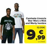 Oferta de Camiseta Licencia Star Wars o Rick and Morty hombre  por 9,99€ en Carrefour
