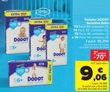 Oferta de Pañales DODOT Sensitive Extra T3, T4, T5 o T6  por 30,2€ en Carrefour