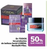Oferta de En TODOS los productos de belleza facial L'ORÉAL Revitalift Filler en Carrefour