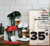 Oferta de BOSCH Cafetera de cápsulas TASSIMO STYLE  por 35€ en Carrefour