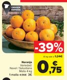 Oferta de Naranja por 0,75€ en Carrefour