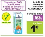 Oferta de Bebida de almendra sin azúcar ALMENDROLA por 1,99€ en Carrefour