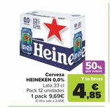 Oferta de Cerveza HEINEKEN 0,0%  por 9,69€ en Carrefour