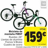 Oferta de Bicicleta de montaña FIRST  por 159€ en Carrefour