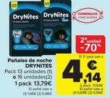 Oferta de Pañales de noche DRYNITES  por 13,9€ en Carrefour