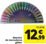 Oferta de Abanico de marcadores glitter  por 12,99€ en Carrefour