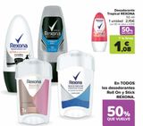Oferta de En TODOS los desodorantes Roll On y Stick REXONA en Carrefour