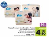 Oferta de Pañales Premium Carrefour Ultra Protect por 9,8€ en Carrefour