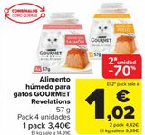 Oferta de Alimento húmedo para gatos GOURMET Revelations  por 3,4€ en Carrefour