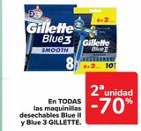 Oferta de En TODAS las maquinillas desechables Blue II y BLue 3 GILLETTE en Carrefour