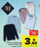 Oferta de Camisa manga larga o jersey hombre TEX por 12,99€ en Carrefour
