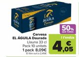 Oferta de Cerveza EL ÁGUILA Dorada por 8,09€ en Carrefour