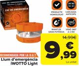 Oferta de Luz de emergencia iWOTTO Light  por 9,99€ en Carrefour