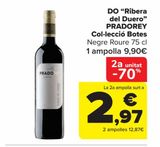 Oferta de D.O. "Ribera del Duero" PRADOREY Colección Barricas Tinto Roble por 9,9€ en Carrefour