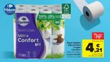 Oferta de Papel higiénico Ultra Confort 3 capas Carrefour por 14,02€ en Carrefour